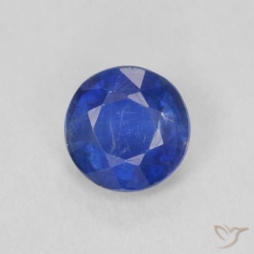 0.36ct 天然 海军蓝 蓝晶石, 圆形的, SI
