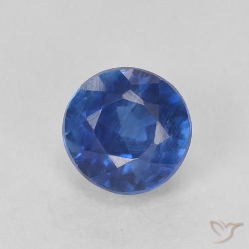 0.55ct 天然 暗蓝色 蓝晶石, 圆形的, SI
