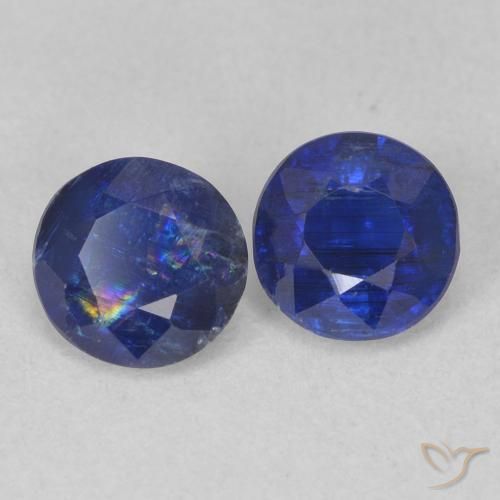 1.12克拉天然蓝晶石，圆形的，SI