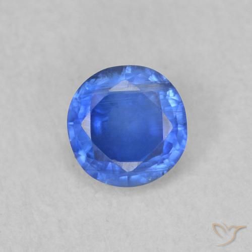 0.34ct 天然 浅海军蓝 蓝晶石, 圆形的, SI