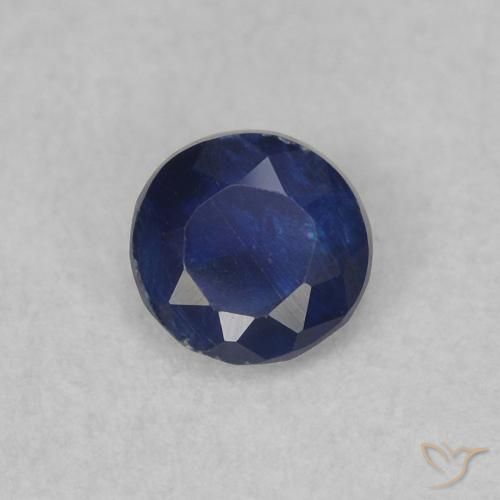 0.30ct 天然 暗蓝色 蓝晶石, 圆形的, SI