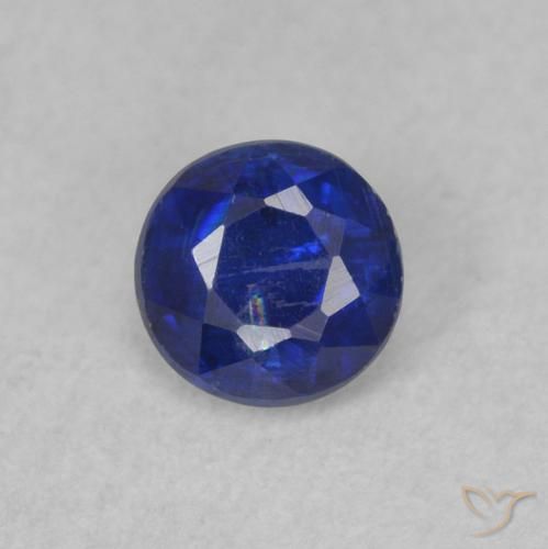 0.37ct 天然 暗蓝色 蓝晶石, 圆形的, SI