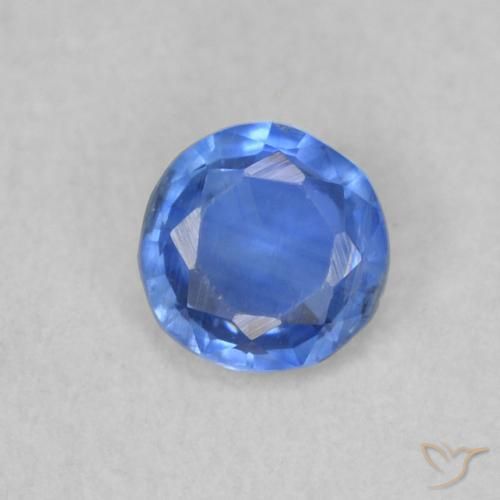 0.35ct 天然 浅海军蓝 蓝晶石, 圆形的, SI