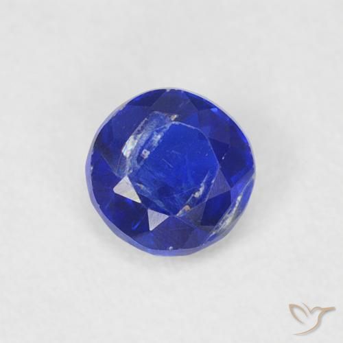 0.33ct 天然 海军蓝 蓝晶石, 圆形的, SI