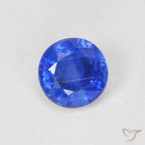 0.34ct 天然 深蓝色 蓝晶石, 圆形的, SI