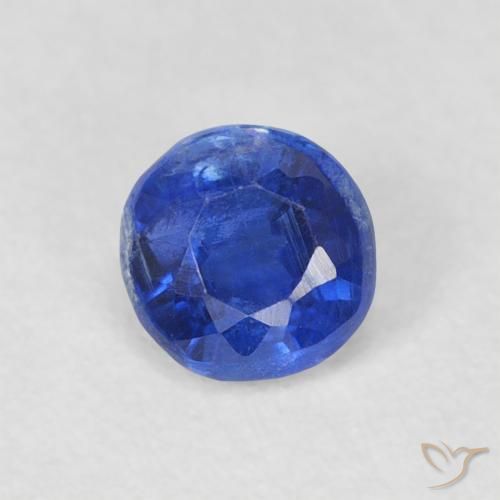 0.42ct 天然 海军蓝 蓝晶石, 圆形的, SI