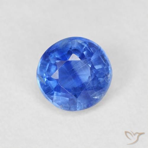 0.42ct 天然 中号海军蓝 蓝晶石, 圆形的, SI