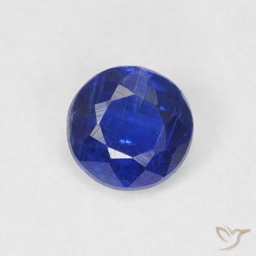 0.34ct 天然 暗蓝色 蓝晶石, 圆形的, SI