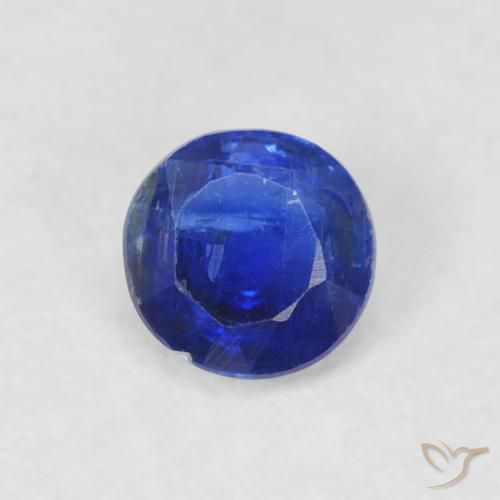 0.38ct 天然 海军蓝 蓝晶石, 圆形的, SI