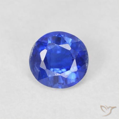 0.34ct 天然 深蓝色 蓝晶石, 圆形的, SI