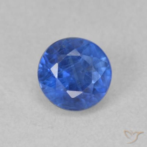 0.48ct 天然 暗蓝色 蓝晶石, 圆形的, SI