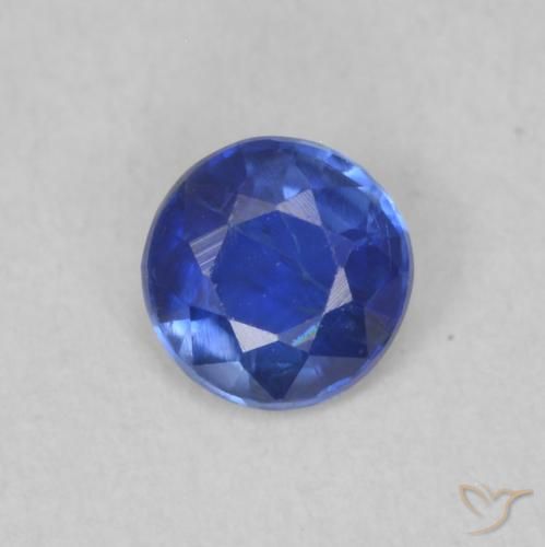 0.32ct 天然 暗蓝色 蓝晶石, 圆形的, SI