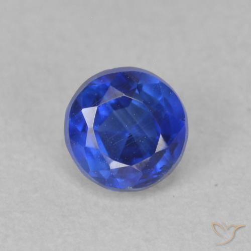 0.47ct 天然 暗蓝色 蓝晶石, 圆形的, SI