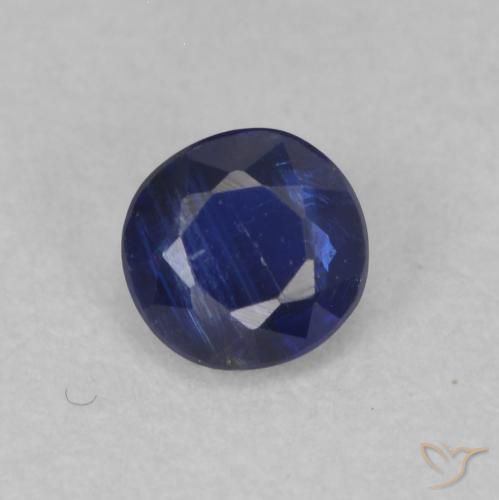 0.40ct 天然 海军蓝 蓝晶石, 圆形的, SI