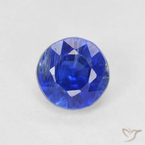 0.45ct 天然 深蓝色 蓝晶石, 圆形的, SI