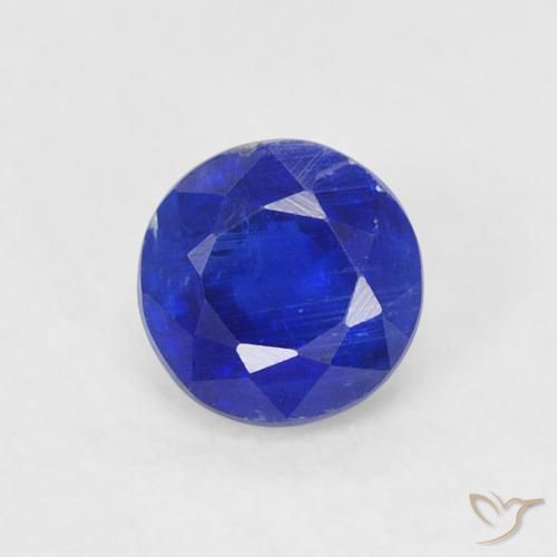 0.42ct 天然 海军蓝 蓝晶石, 圆形的, SI