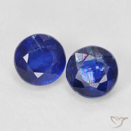 0.96克拉天然蓝晶石，圆形的，VS-SI