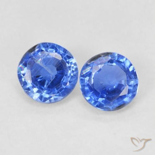0.71ctw 天然 中号海军蓝 蓝晶石, 圆形的, VS-SI