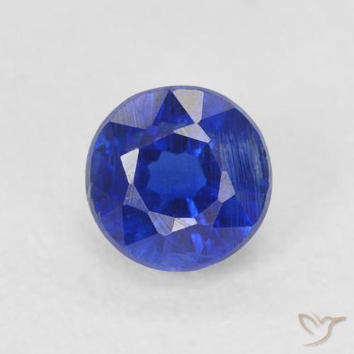 0.51ct 天然 暗蓝色 蓝晶石, 圆形的, SI