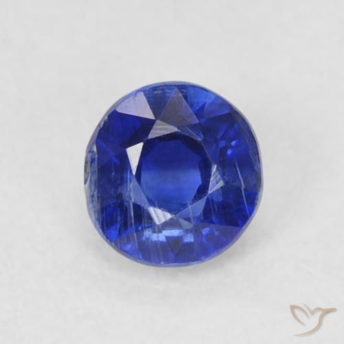 0.45ct 天然 海军蓝 蓝晶石, 圆形的, SI