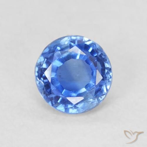 0.37ct 天然 浅蓝色 蓝晶石, 圆形的, VS-SI