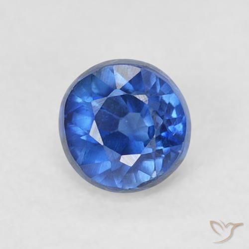 0.48ct 天然 深蓝色 蓝晶石, 圆形的, VS-SI