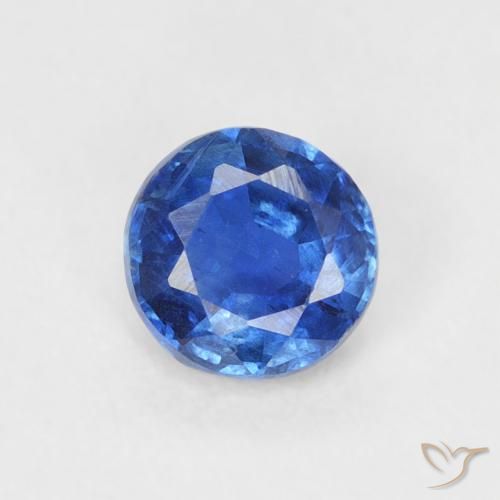 0.32ct 天然 浅海军蓝 蓝晶石, 圆形的, SI