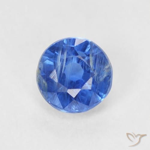 0.45ct 天然 浅海军蓝 蓝晶石, 圆形的, SI