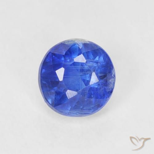 0.43ct 天然 深蓝色 蓝晶石, 圆形的, SI