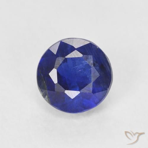 0.44ct 天然 亮蓝色 蓝晶石, 圆形的, SI