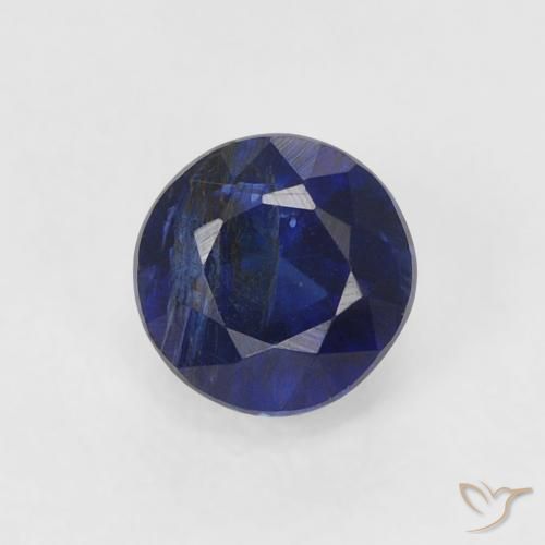 0.54ct 天然 非常深的蓝色 蓝晶石, 圆形的, SI