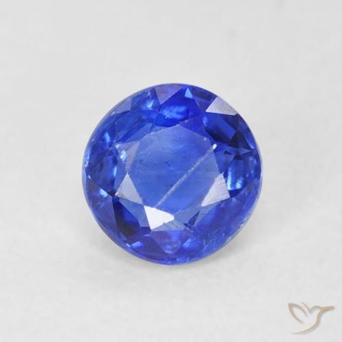 0.67ct 天然 海军蓝 蓝晶石, 圆形的, SI