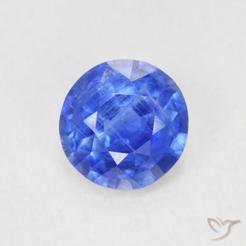 0.63ct 天然 深蓝色 蓝晶石, 圆形的, SI