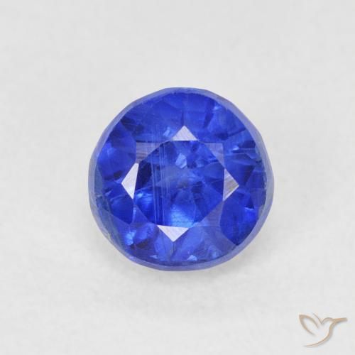 0.86ct 天然 深蓝色 蓝晶石, 圆形的, SI