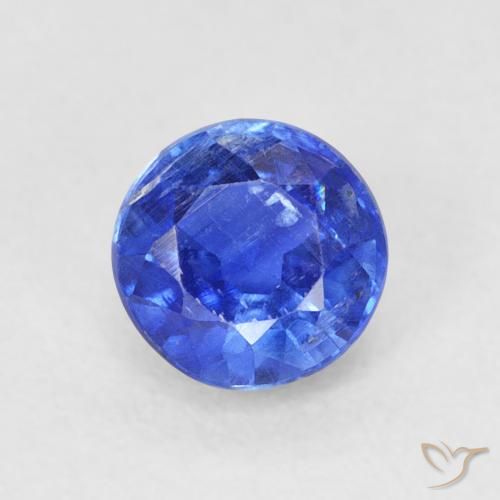 0.83ct 天然 深蓝色 蓝晶石, 圆形的, SI