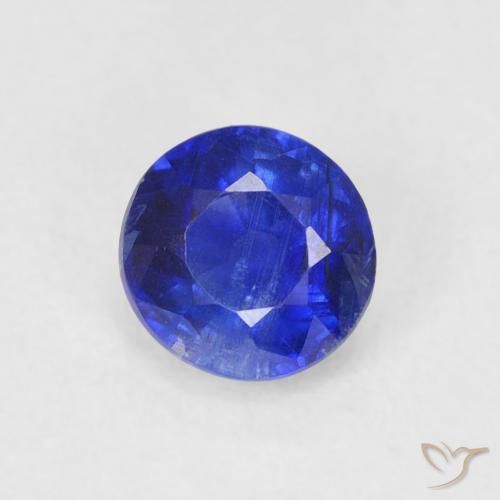 0.66ct 天然 深蓝色 蓝晶石, 圆形的, SI