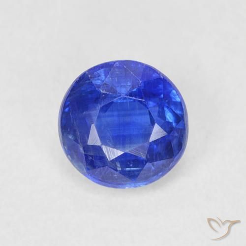 0.75ct 天然 海军蓝 蓝晶石, 圆形的, SI