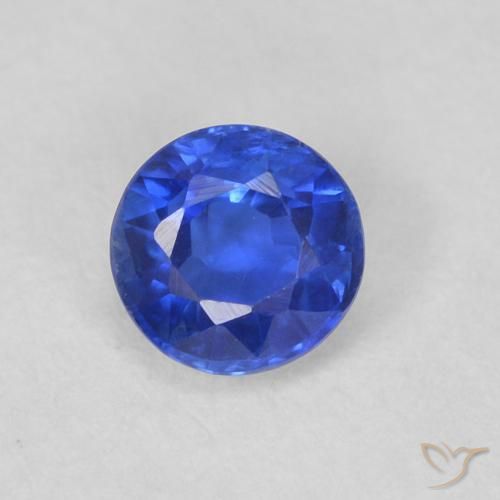 0.43ct 天然 深蓝色 蓝晶石, 圆形的, VS-SI