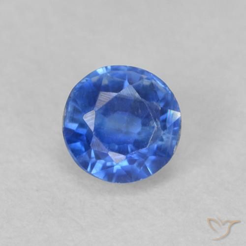0.48ct 天然 亮蓝色 蓝晶石, 圆形的, VS-SI