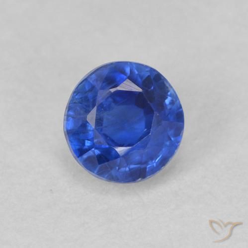 0.51ct 天然 深蓝色 蓝晶石, 圆形的, SI