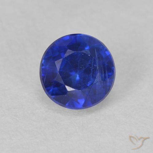 0.52ct 天然 电蓝 蓝晶石, 圆形的, VS-SI