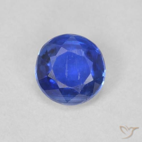 0.38ct 天然 海军蓝 蓝晶石, 圆形的, VS-SI