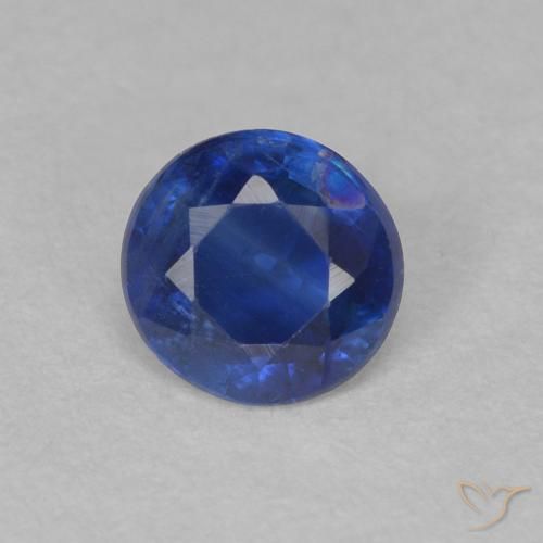 0.52ct 天然 暗蓝色 蓝晶石, 圆形的, SI
