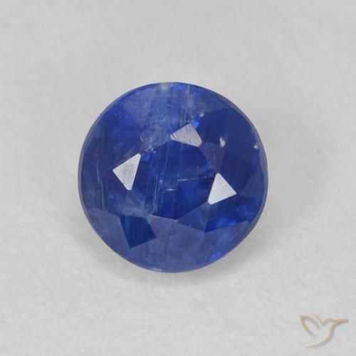 0.79ct 天然 暗蓝色 蓝晶石, 圆形的, SI