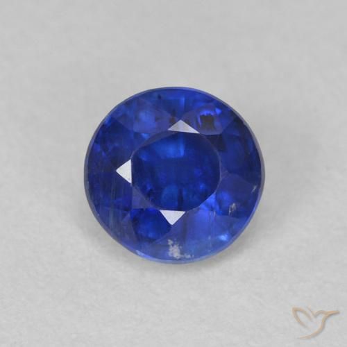 0.68ct 天然 暗蓝色 蓝晶石, 圆形的, SI
