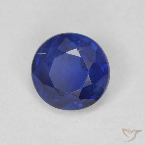 0.64ct 天然 深蓝色 蓝晶石, 圆形的, SI