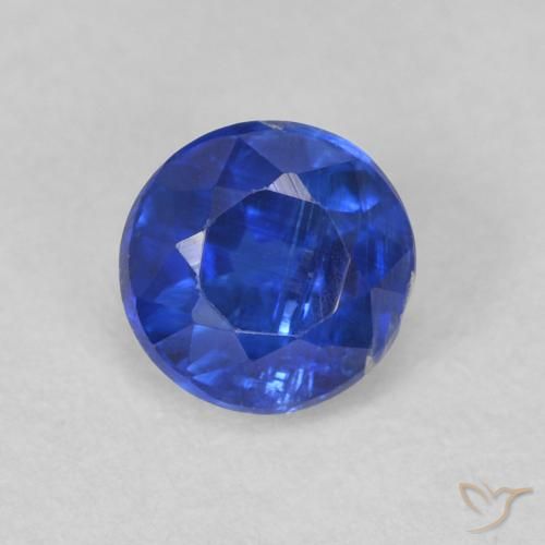 0.77ct 天然 海军蓝 蓝晶石, 圆形的, SI
