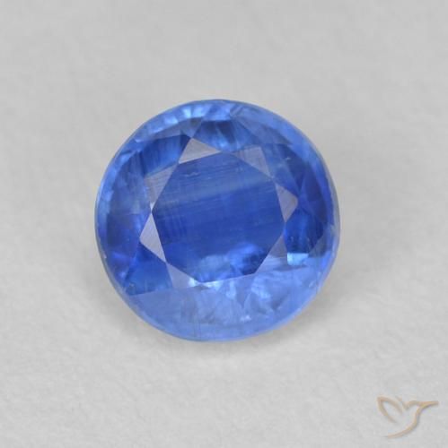 0.67ct 天然 浅海军蓝 蓝晶石, 圆形的, SI