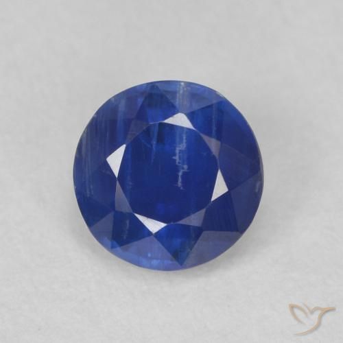0.66ct 天然 海军蓝 蓝晶石, 圆形的, SI