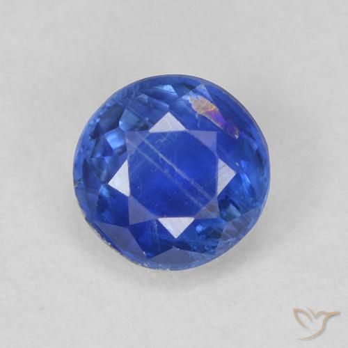 0.76ct 天然 真正的蓝 蓝晶石, 圆形的, SI